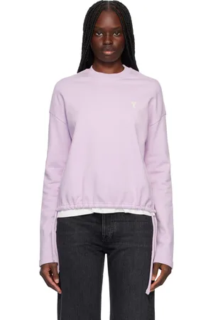 Ami Purple Cotton Ami de Coeur Sweatshirt
