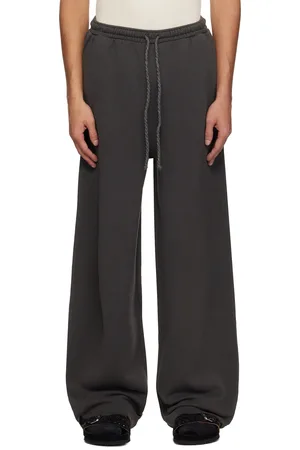 THE ELDER STATESMAN Gray Daily Wide Leg Sweatpants