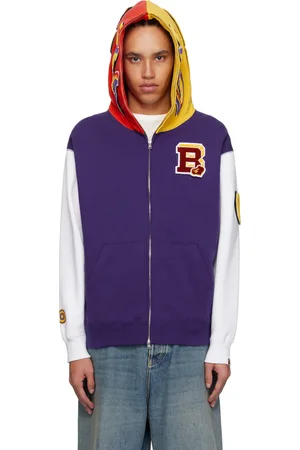 BAPE Purple & White Shark Full Zip Hoodie