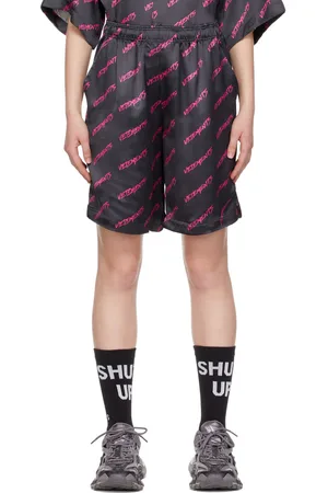 Vetements Black Monogram Pyjama Shorts