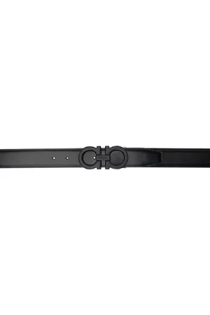 Salvatore Ferragamo Reversible Black & Red Gancini Belt