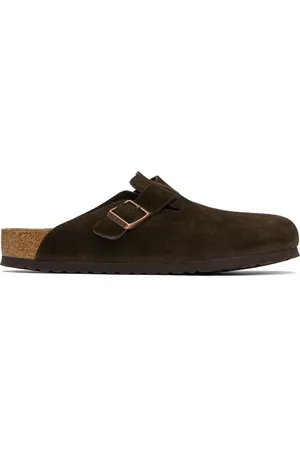 Birkenstock Brown Regular Boston Soft Footbed Slip-on Loafers