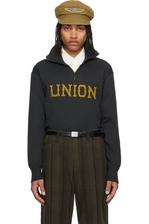 Ralph Lauren Gray Long Sleeve Cotton Half-Zip Sweater