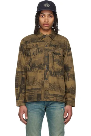 Ralph Lauren Brown Photo-Print Twill Shirt