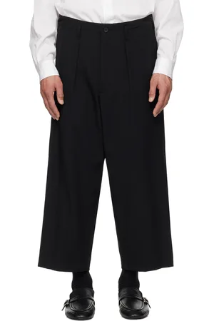 YOHJI YAMAMOTO Black Wool Gabardine R Coin Pocket Trousers