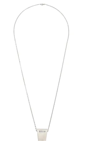 Rick Owens Silver Hollywood Dog Tag Necklace