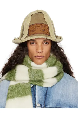 Acne Studios Beige Shearling Bucket Hat
