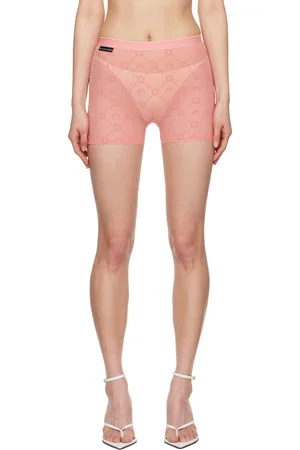 Marine Serre SSENSE Exclusive Pink Recycled Flock Mini Shorts