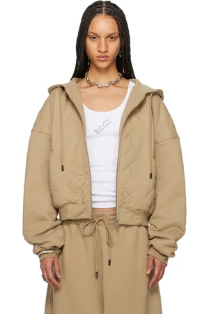 LU’U DAN Beige Quilted Hoodie