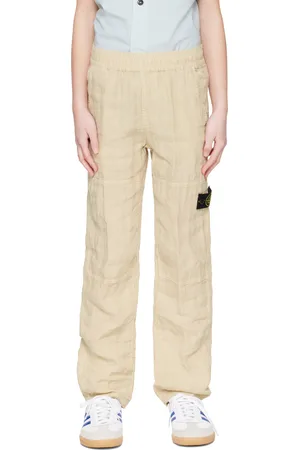 Stone Island Kids Beige 3100002 Linen Trousers