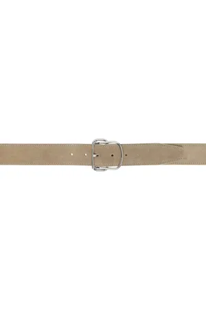 Totême Beige Swirl Suede Belt