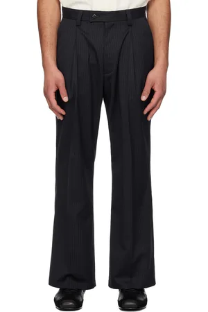 rice nine ten Navy Loose Fit Trousers