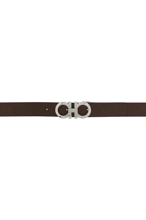 Salvatore Ferragamo Brown Reversible Gancini Belt