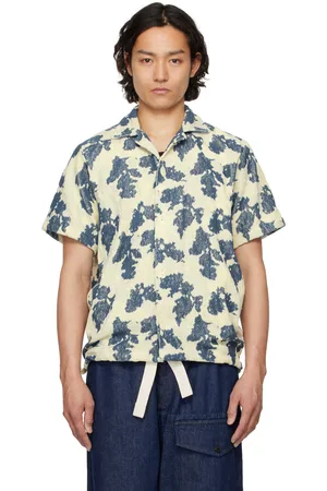 Oas Off-White & Blue Sail Contraste Cuba Terry Shirt