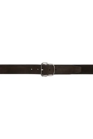 Totême Brown Swirl Suede Belt