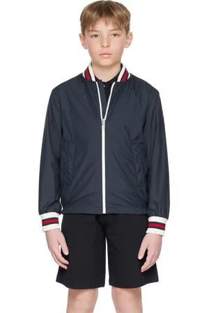 Moncler Big Kids Navy Maki Bomber Jacket