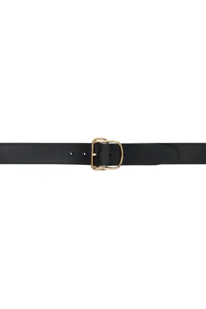 Totême Black Swirl Leather Belt