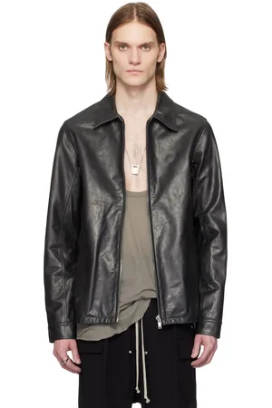 Rick Owens Black Hollywood Brad Leather Jacket