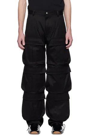 MUGLER Black Relaxed-Fit Cargo Pants
