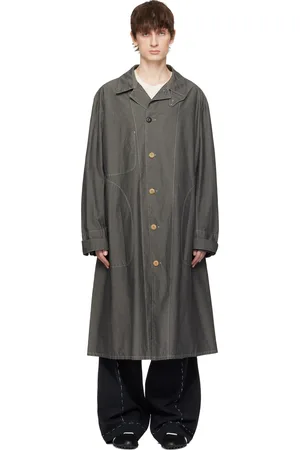 Maison Margiela Gray Cotton Canvas Coat
