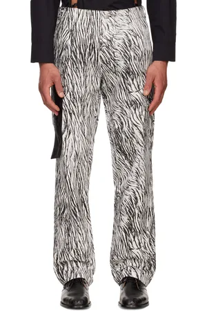 Olly Shinder White & Black Gardiner Cargo Pants