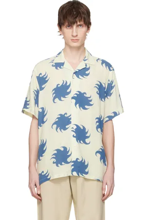 Oas Off- & Blue Sky Ember Viscose Shirt