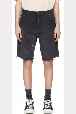 Maison Margiela Gray Stud Denim Shorts