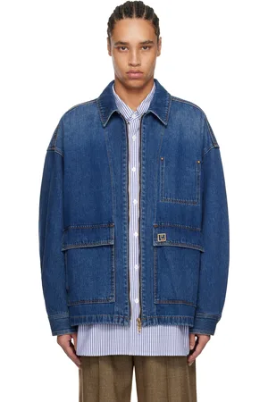 WOOYOUNGMI Blue Zip-Up Denim Jacket