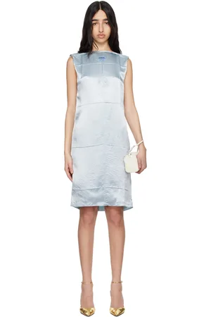 Commission Blue Creased Lab Midi Dress