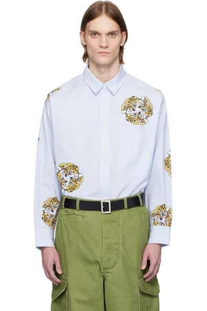 Kenzo Blue & White Paris VERDY Edition Oversized Shirt