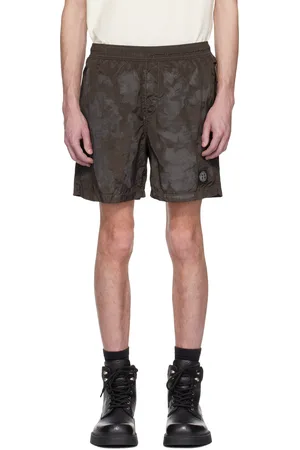 Stone Island Khaki Nylon Metal Econyl Swim Shorts