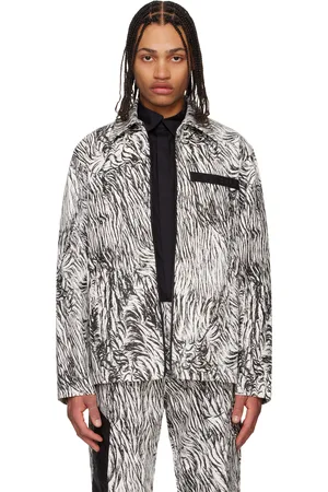 Olly Shinder White & Black Gardiner Blouson Jacket