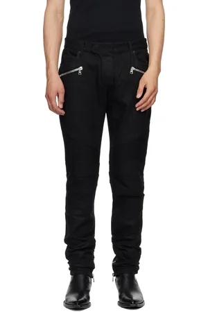 Balmain Black Slim-Fit Biker Jeans