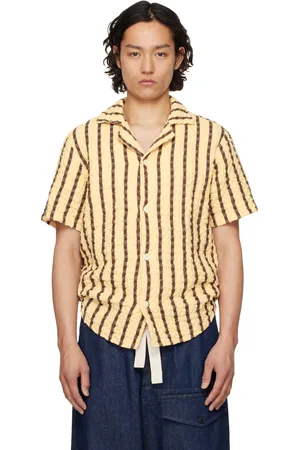 Oas Beige & Brown Cuba Waffle Shirt