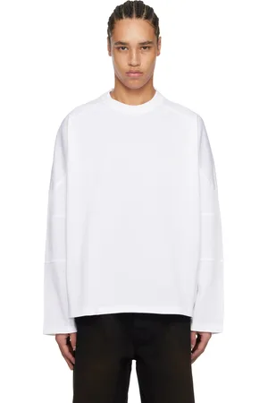 WOOYOUNGMI White Shoulder Cut Long Sleeve T-shirt