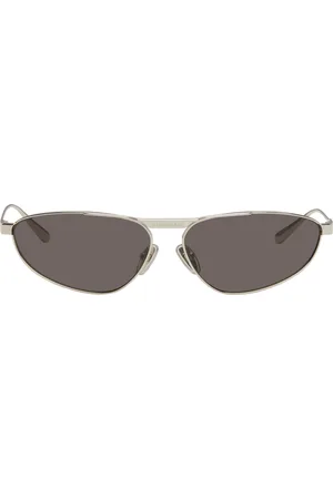 Balenciaga Silver Tag 3.0 Oval Metal Sunglasses