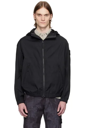 Stone Island Black Supima Cotton Canvas Non-Aqueous Dyeing Jacket