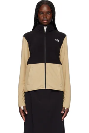 The North Face Beige & Black Glacier Fleece Jacket