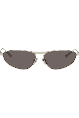 Balenciaga Silver Tag 3.0 Oval Metal Sunglasses