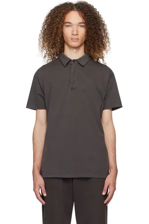 Les Tien Black Garment-Dyed Polo