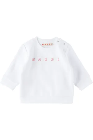 Marni Baby White Printed Logo Sweatshirt