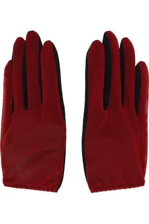 YOHJI YAMAMOTO Red & Black Short Combi Gloves