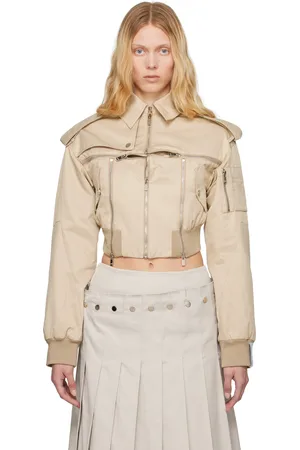 Rokh Beige Broken Harrington Jacket