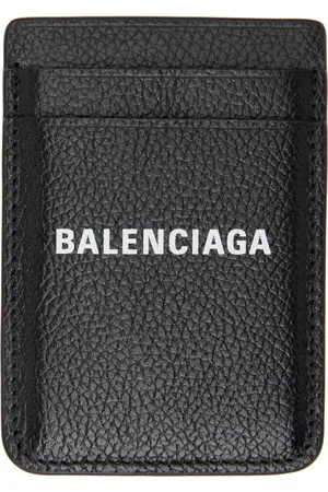Balenciaga Black Cash Magnet Card Holder