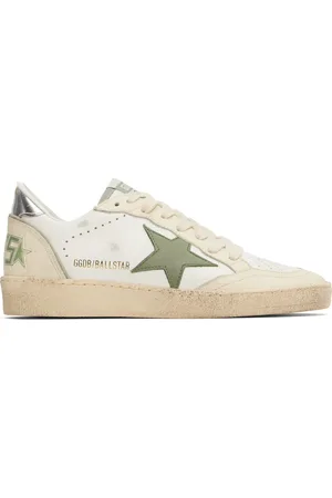 Golden Goose Off-White & Khaki Ball Star Sneakers