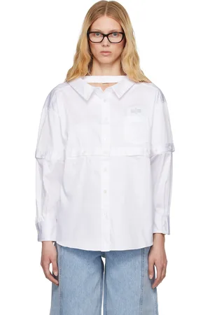 Rokh White Multi Button Broken Shirt