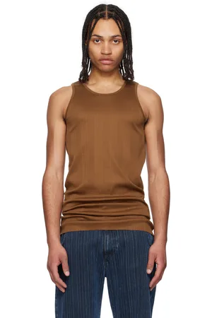 RAINMAKER KYOTO Tan Random Rib Tank Top