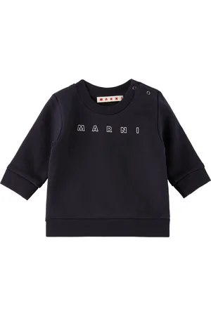 Marni Baby Navy Printed Logo Sweatshirt