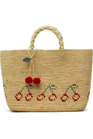 BONPOINT Kids Beige & Red Fama Tote
