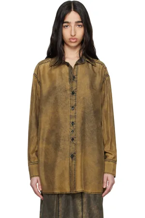 Maison Margiela Brown Light Silk Shirt